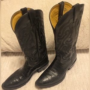 Vintage Nocona Nocna Caiman Alligator Boots
